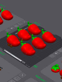 Cute Articulated & Clicker Chili Pepper | Print-in-place 3d model