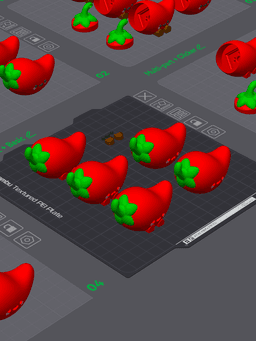 Cute Articulated & Clicker Chili Pepper | Print-in-place 3d model