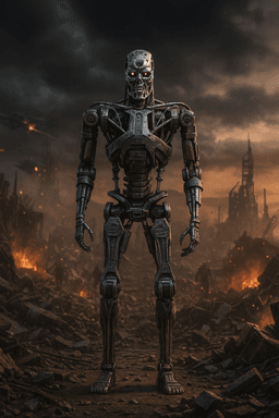 T-800 Endoskeleton – Miniature 3D Figurine 3d model