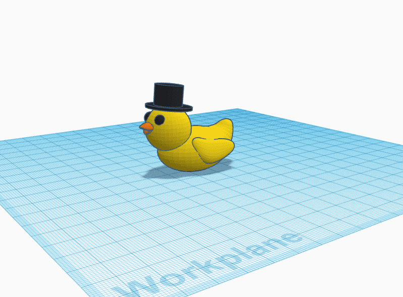 Rubber Duck With Top Hat 3d model