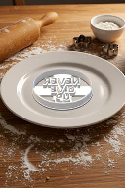 Never Give Up Cookie Cutter, Biscuit Cutter 3d model
