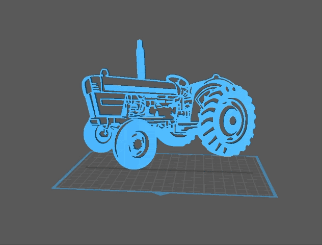 Tracteur - David Brown Wall Art 3d model