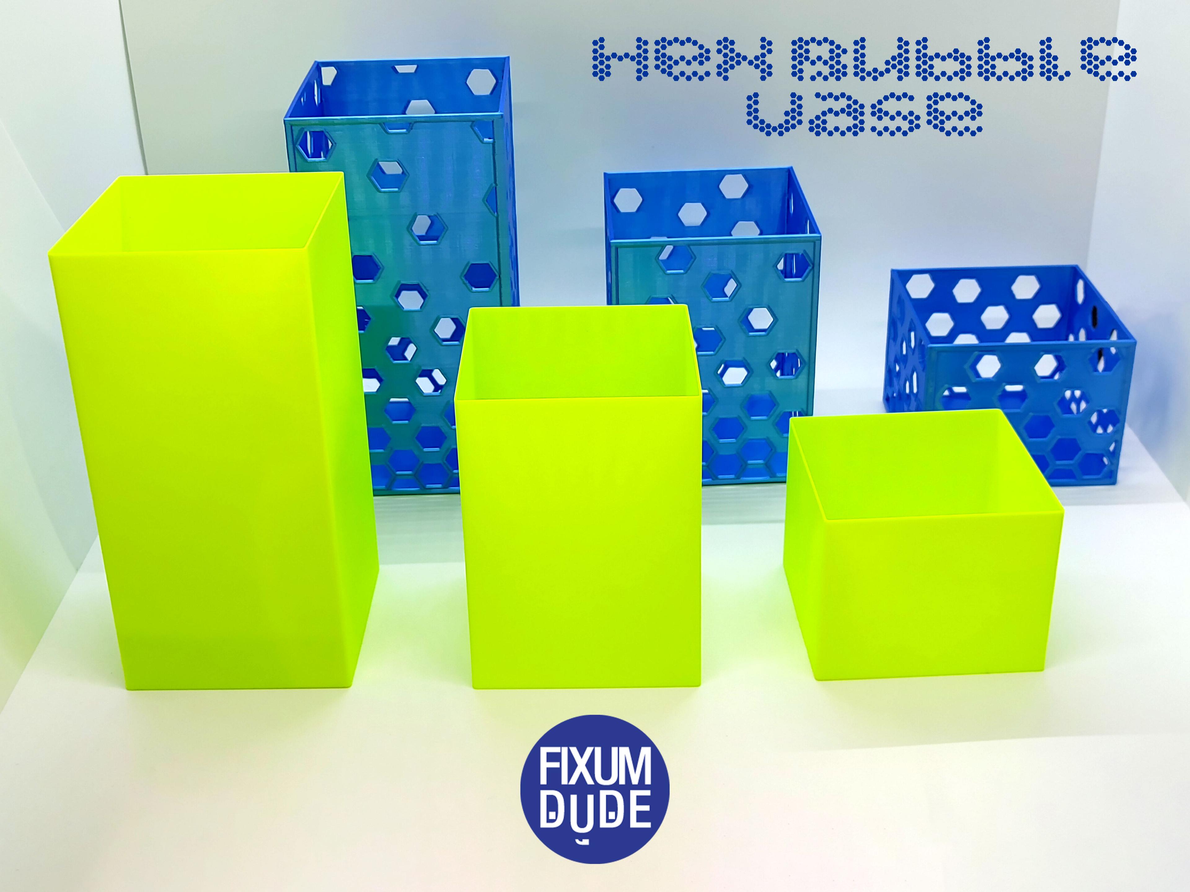 Hex Bubble Vases 3d model