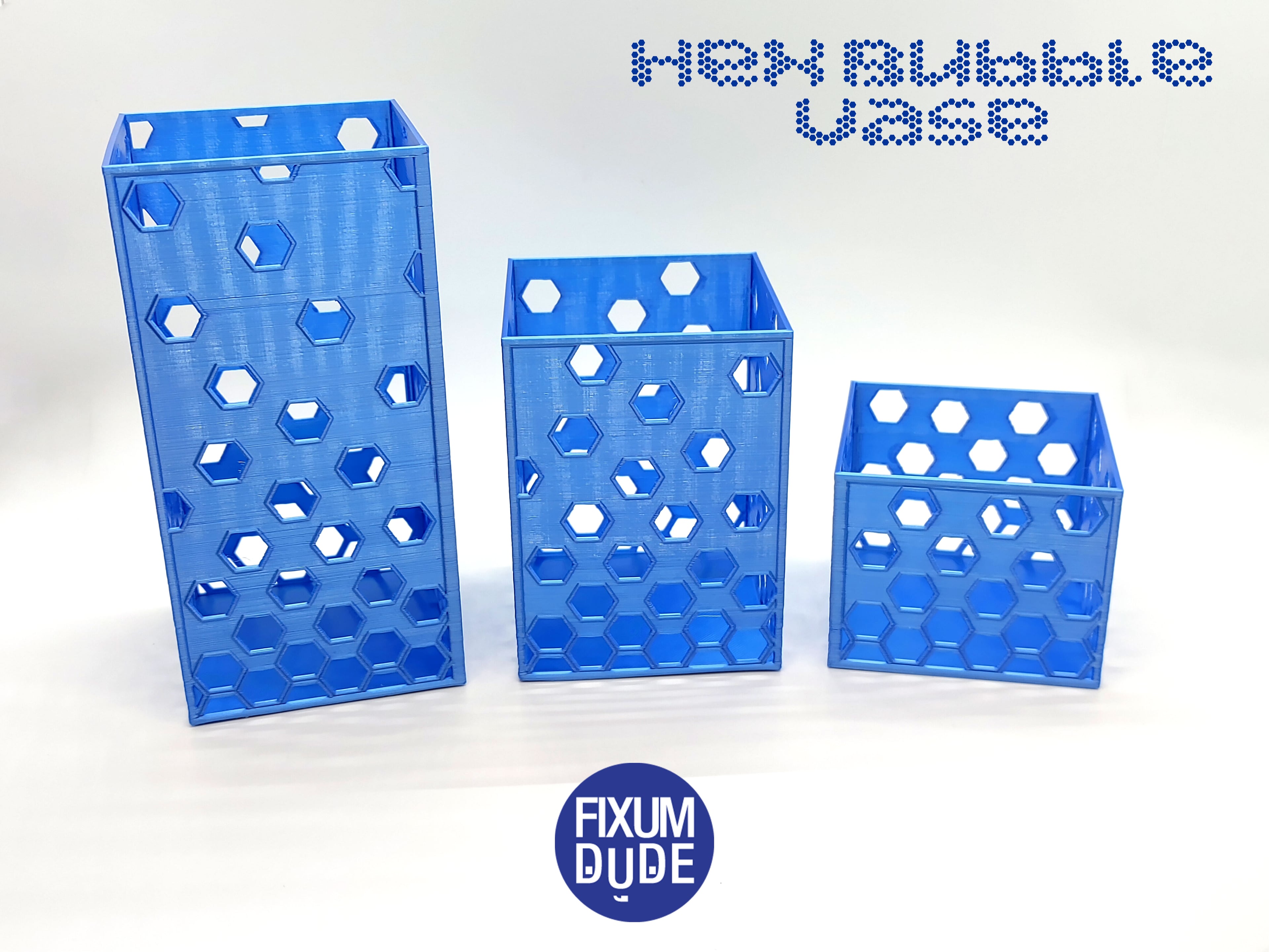 Hex Bubble Vases 3d model