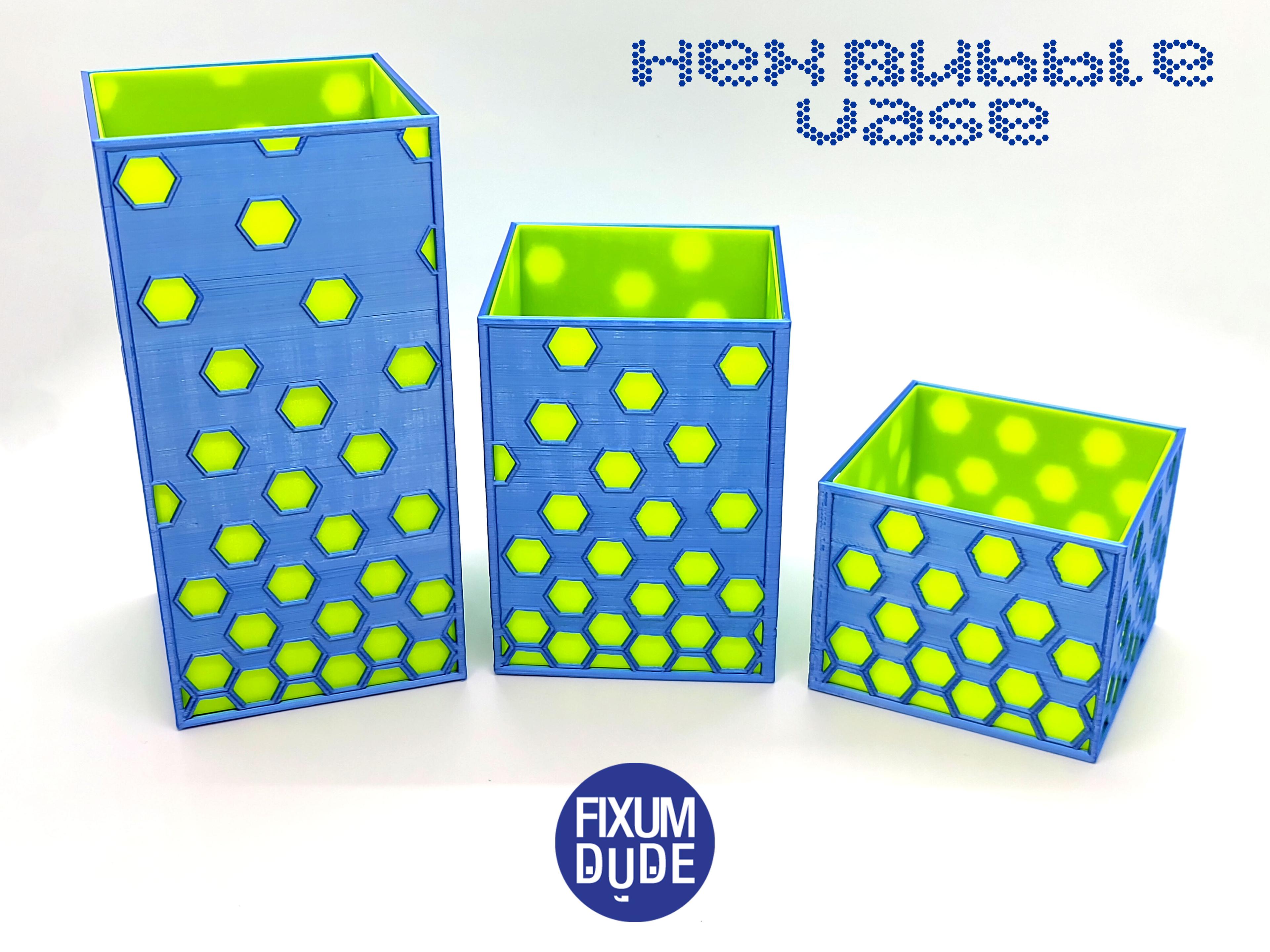 Hex Bubble Vases 3d model