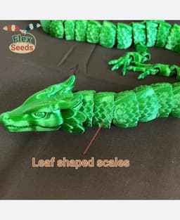 Flexi Leaf Dragon(Print-in-place) 3d model