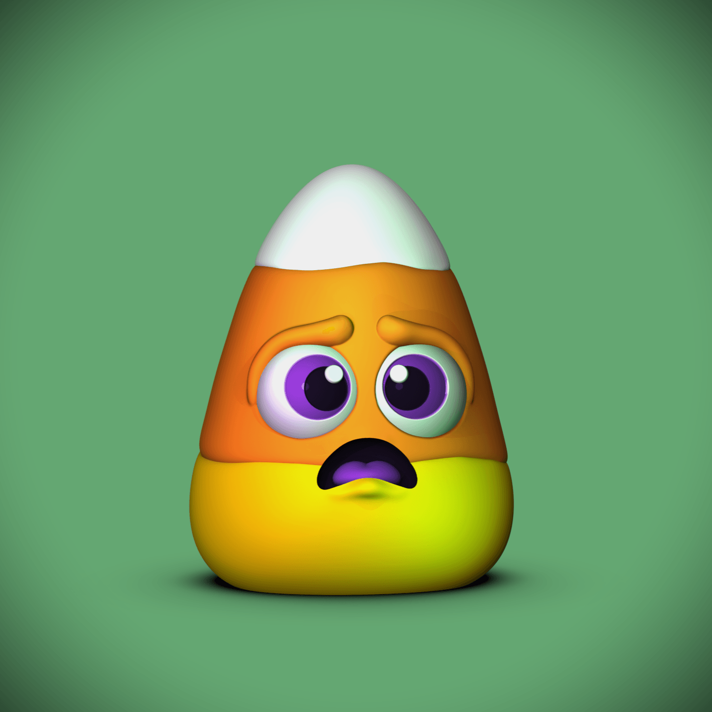 Candy Corn -Scared (+Bambu 3mf) 3d model