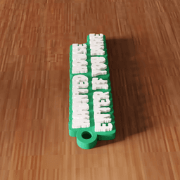 Haunted House Enter If You Dare Spooky Keychain 3d model