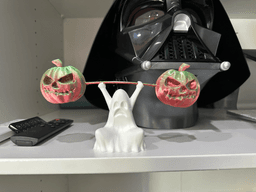 Powerlifting Spooky Ghost with Pumpkins 3d model
