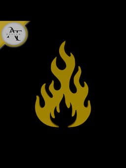 Simple Flame Symbol - 2D Art 3d model