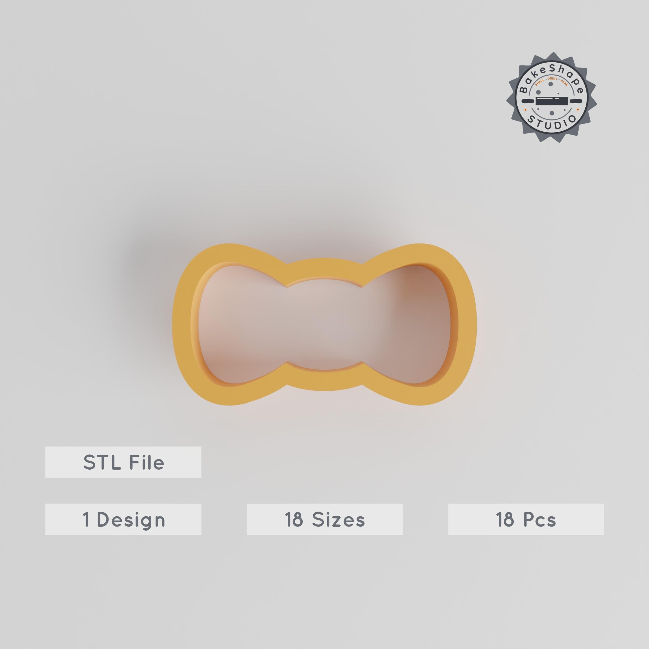Bow Shape Cutter Set, Fondant & Clay Tools, 18 Sizes, Perfect for Cookies, Gift Knot, Fancy Ribbon Decor PRODUCT_101 3d model