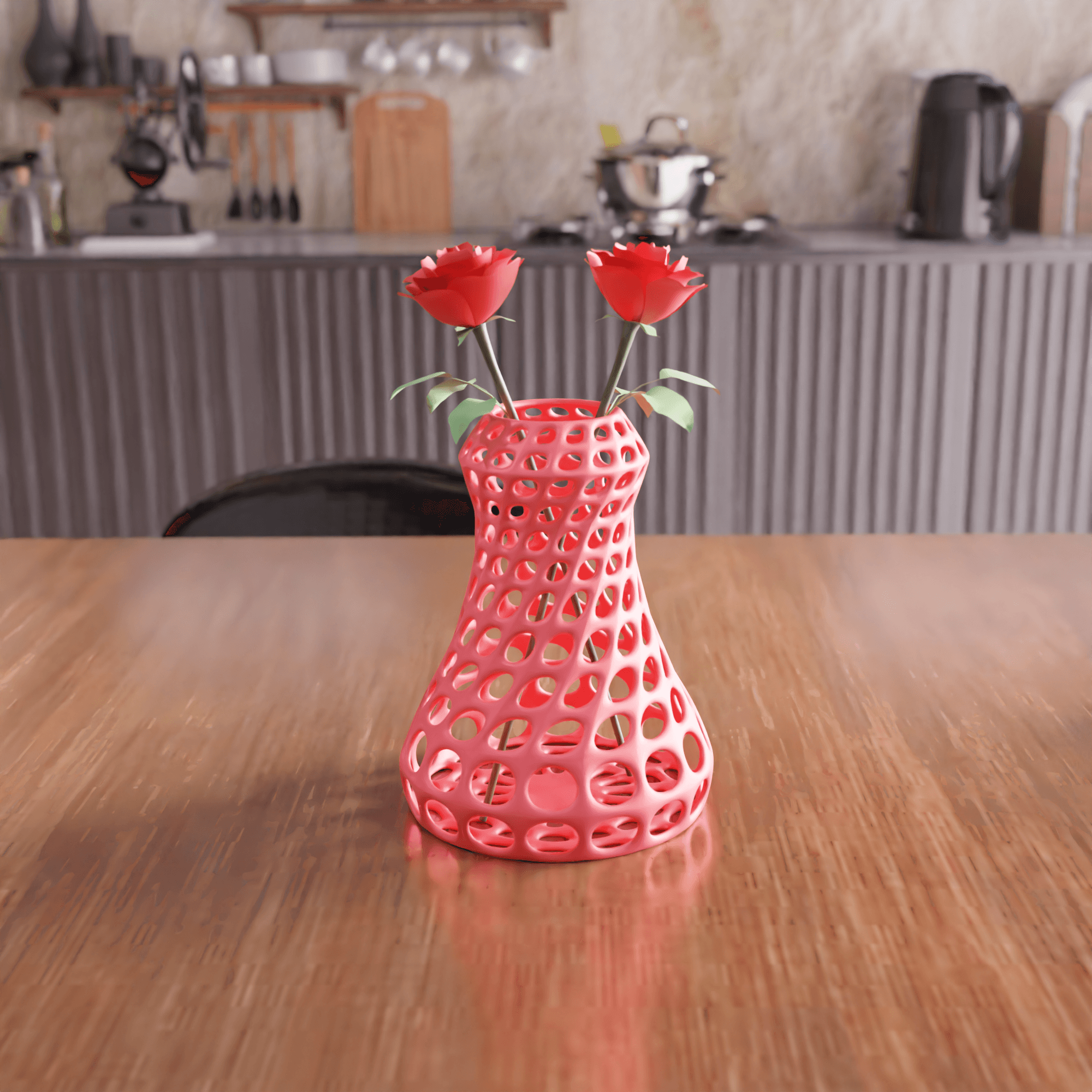 Parametric Voronoi Decorative Vase 3d model