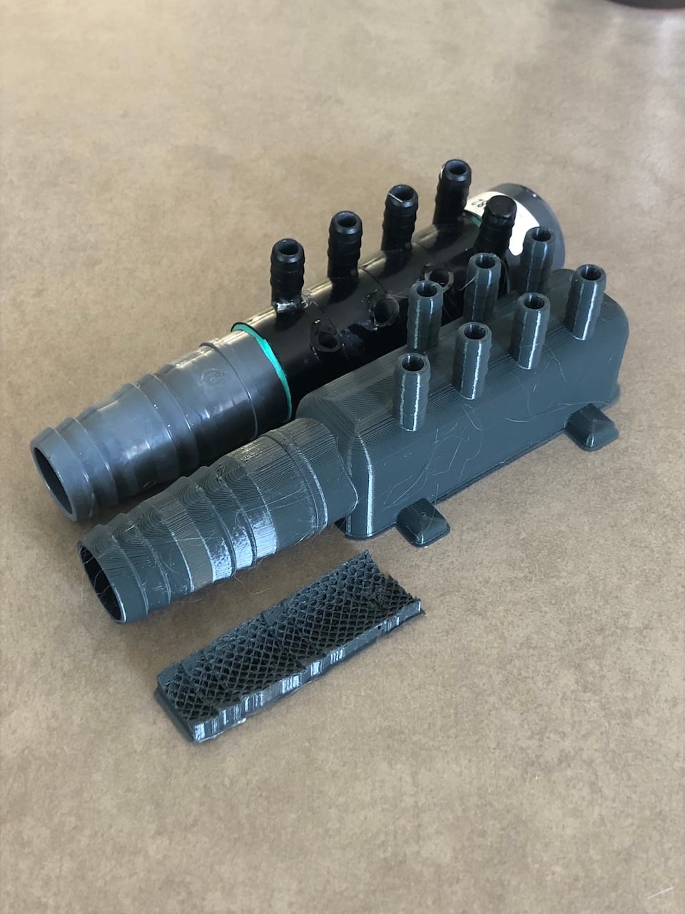 SPA manifold for 7 hoses 3d model