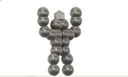 Human made out of balls 3d model