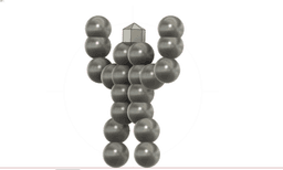 Human made out of balls 3d model
