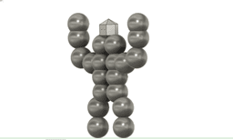 Human made out of balls 3d model