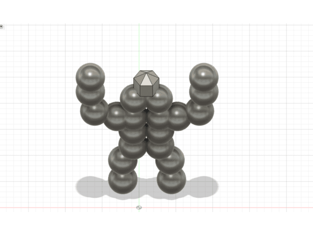 Human made out of balls 3d model