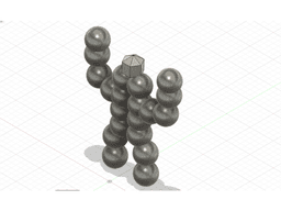 Human made out of balls 3d model