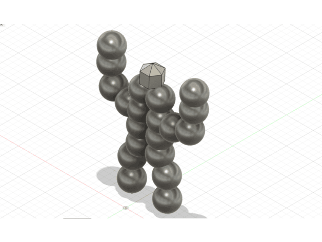 Human made out of balls 3d model