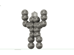 Human made out of balls 3d model