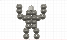 Human made out of balls 3d model