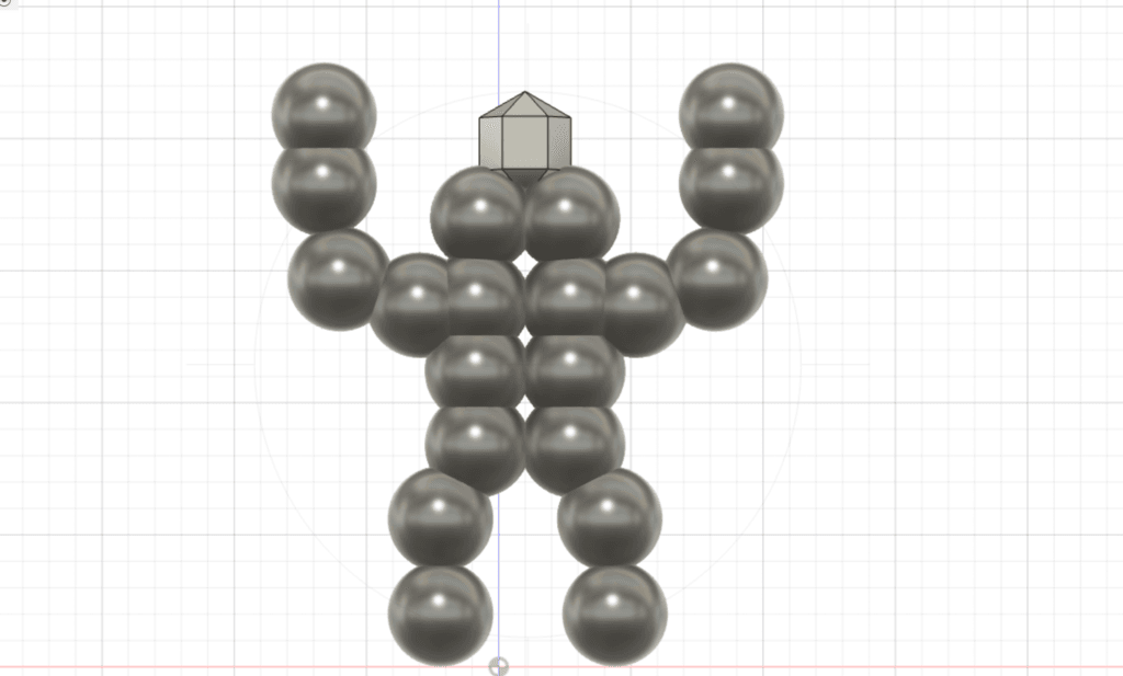 Human made out of balls 3d model