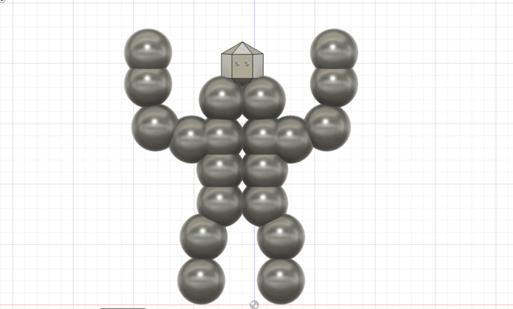 Human made out of balls 3d model
