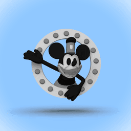 Steamboat Willie Porthole -Wall Art 3d model