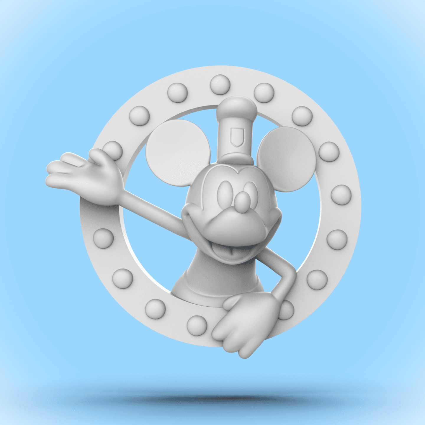 Steamboat Willie Porthole -Wall Art 3d model