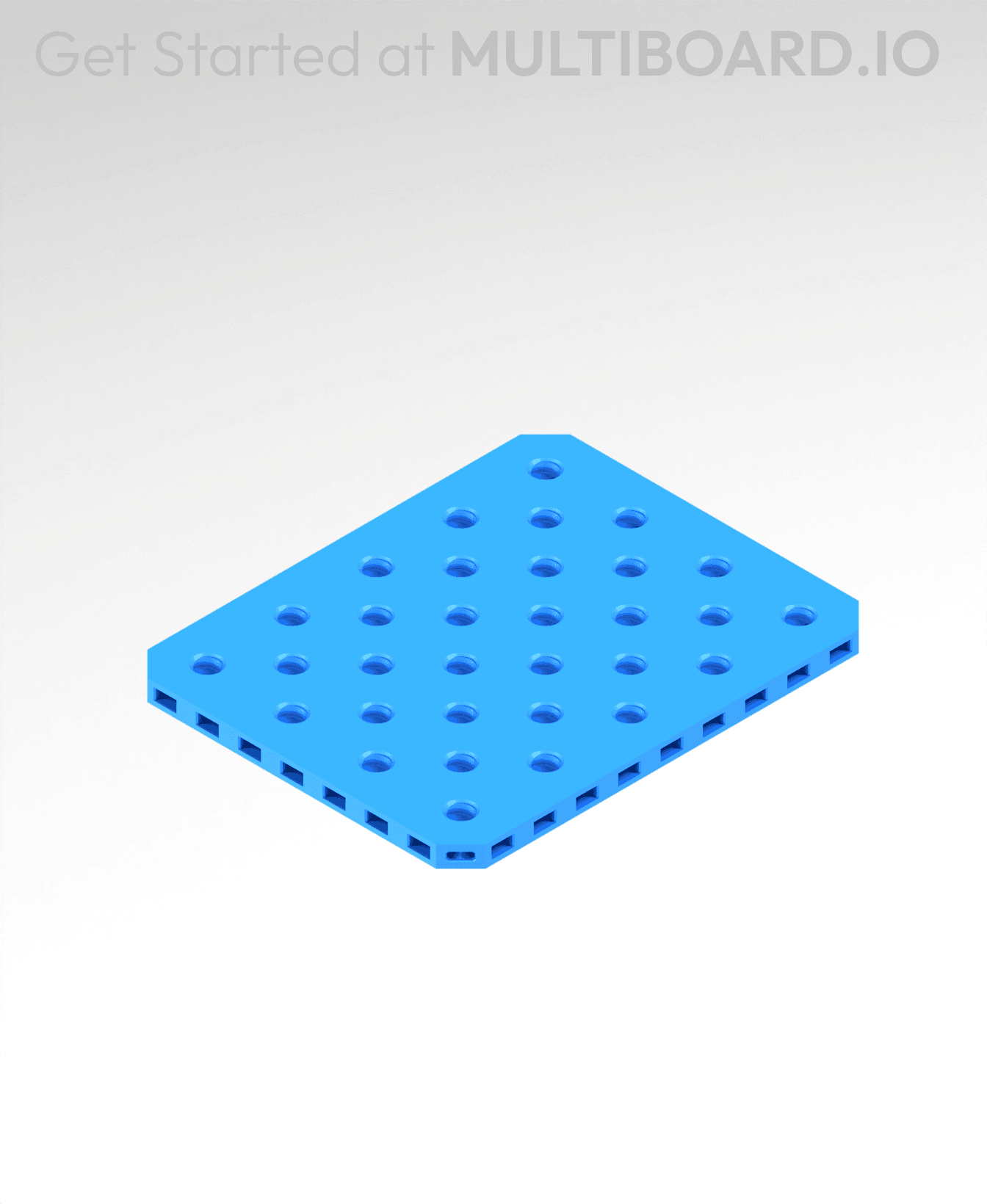 5x4 MU - Small Thread SU - MultiBoard Plate 3d model