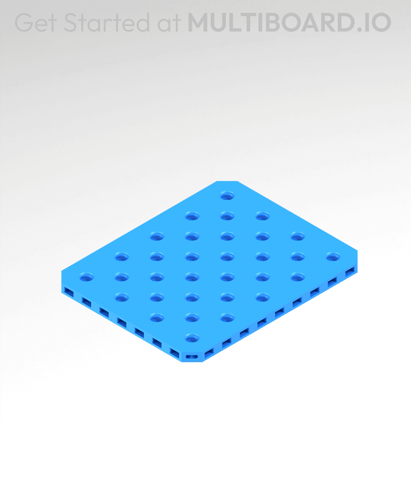 5x4 MU - Small Thread SU - MultiBoard Plate 3d model
