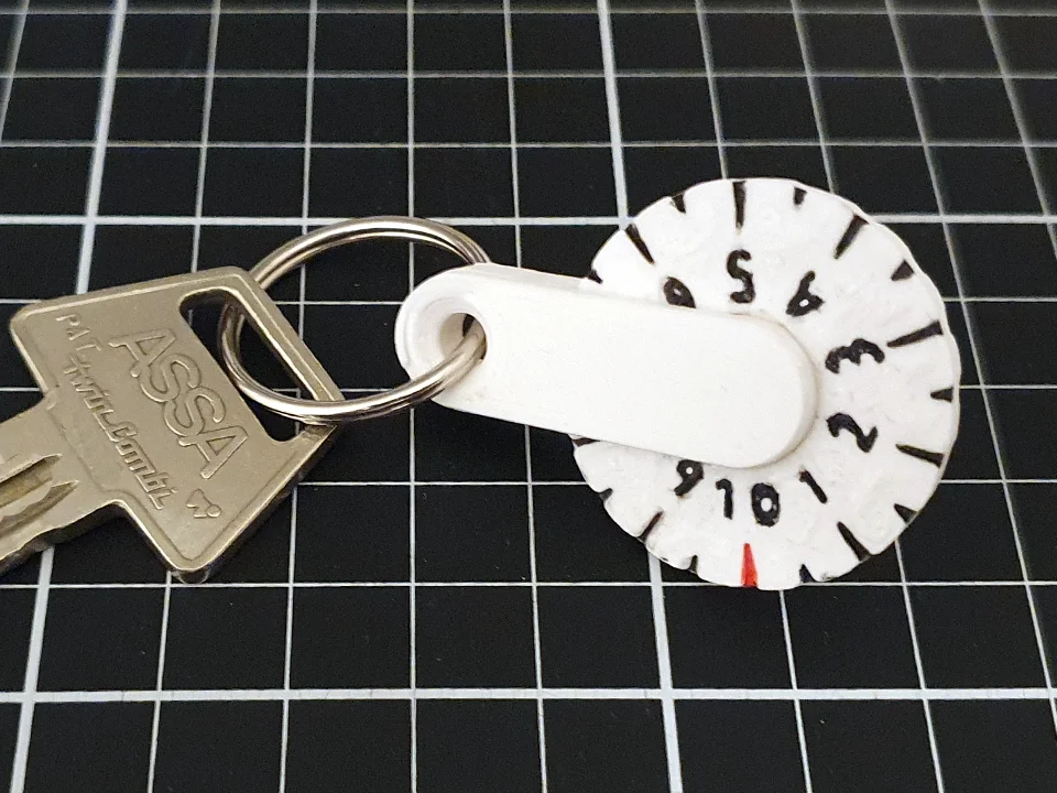 Rolling ruler for keychain 3d model