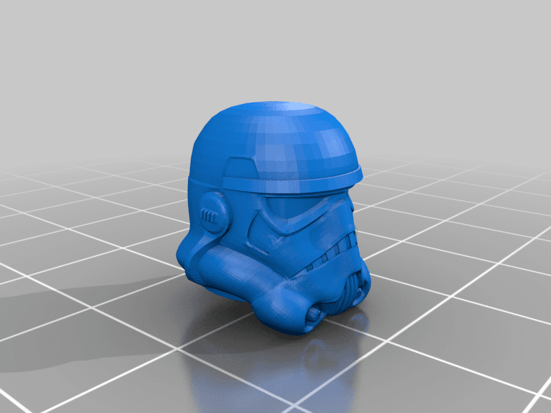 Storm Trooper Helmet (Lego compatible head) 3d model