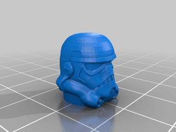 Storm Trooper Helmet (Lego compatible head) 3d model