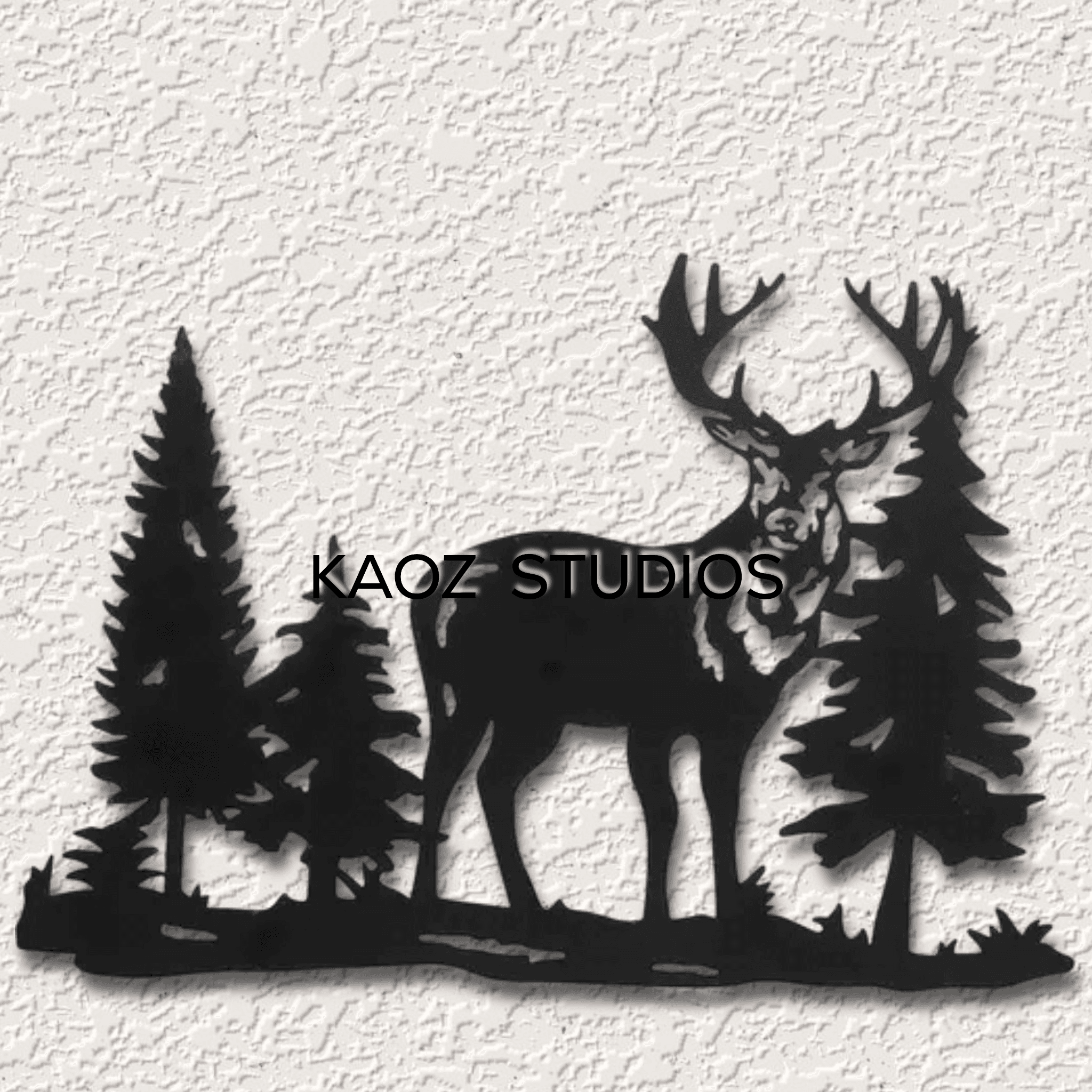 buck wall art deer wall decor stag decoration mountain scenery 3d model