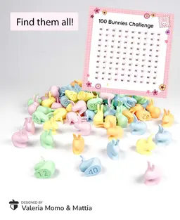 The 100 Hidden Bunnies Challenge – Easter Game + PDF (Printable Sheet) 3d model