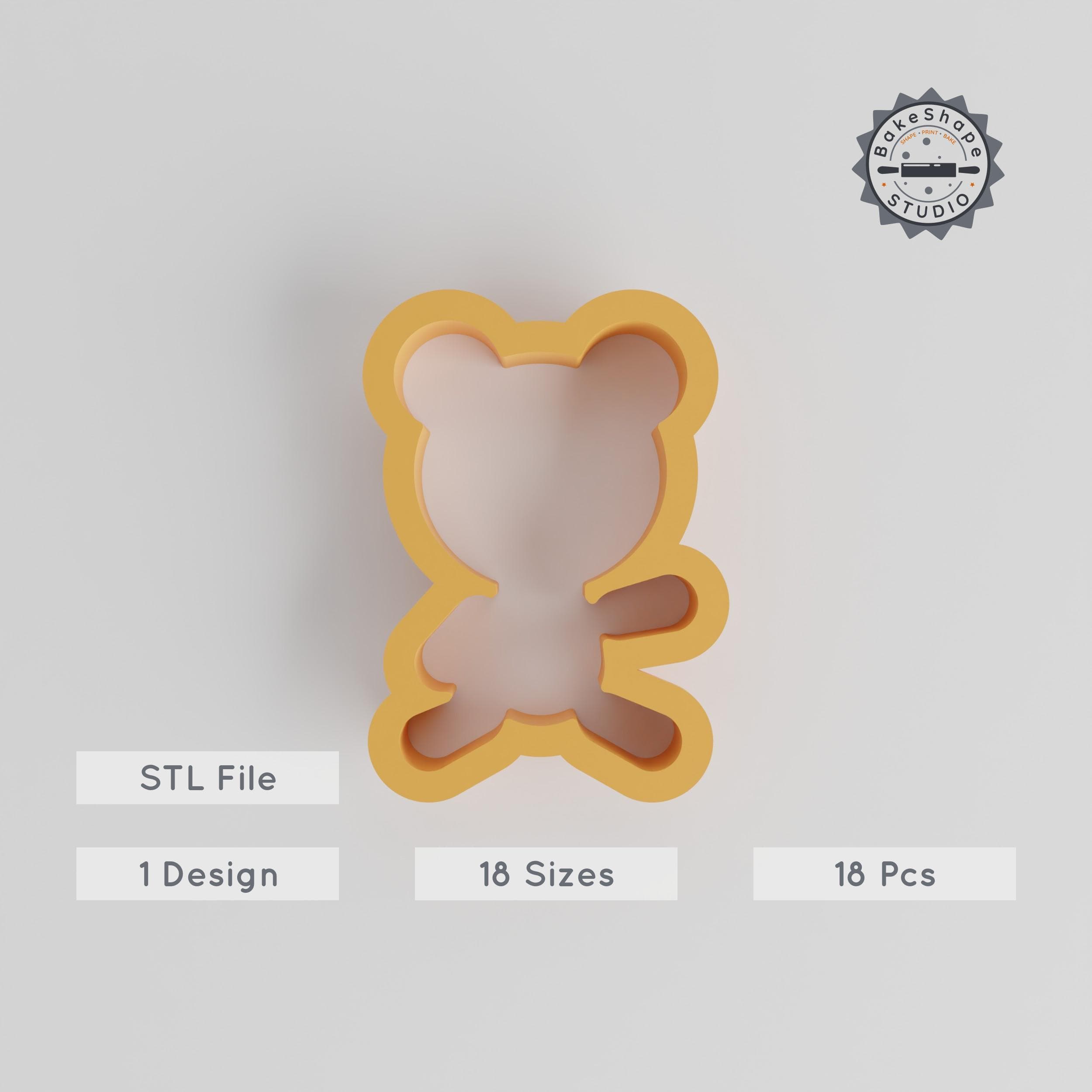 Teddy Bear Shape Cutter Set, 18 Sizes, Perfect for Cookies, Fondant & Clay, Childhood Companion, Cuddle Buddy, Xmas Gift PRODUCT_4395 3d model