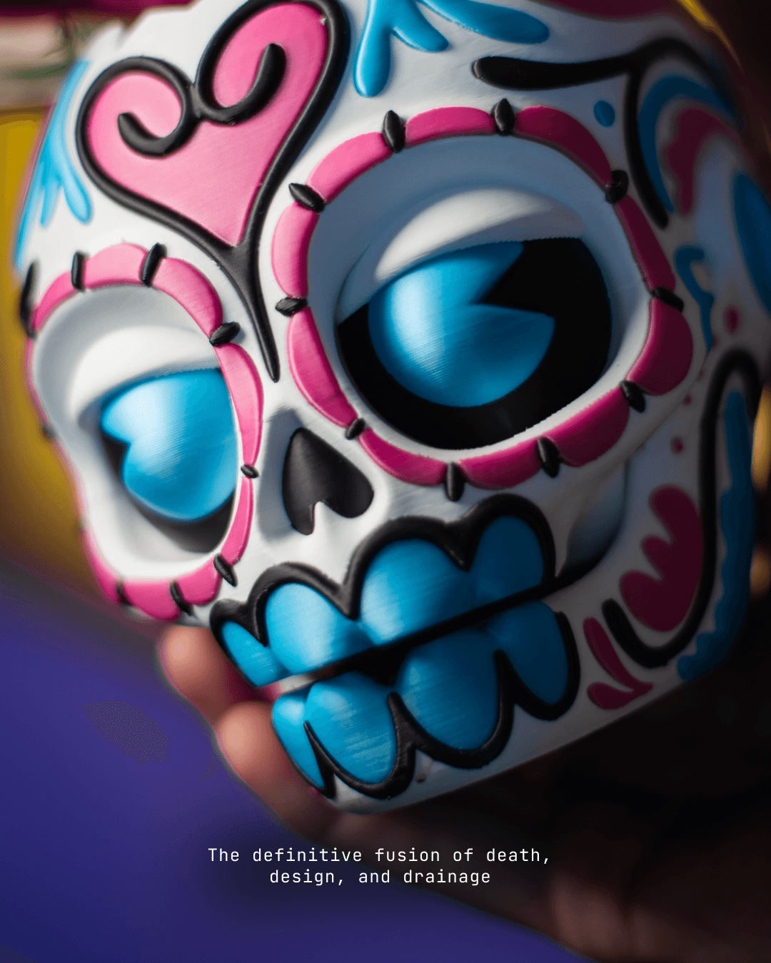 Skull Planter Dia de Muertos 3d model