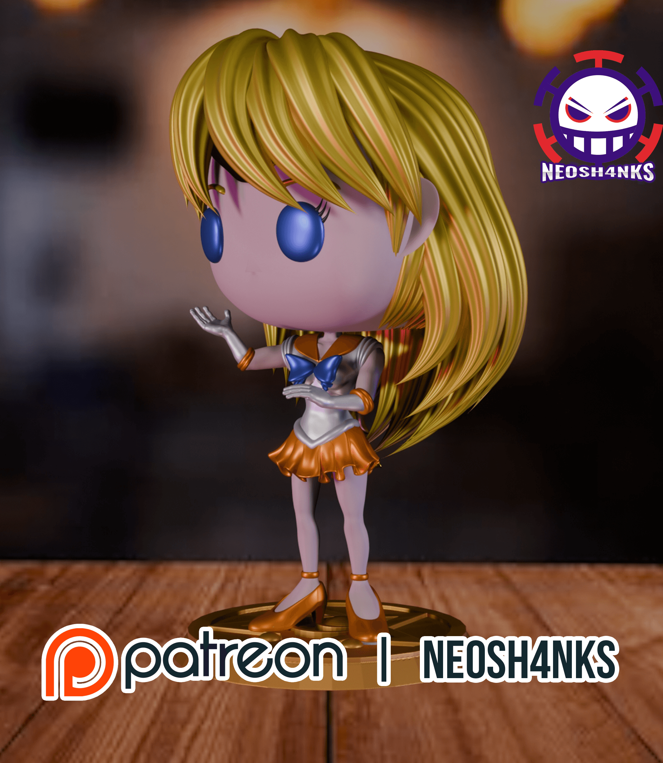 Sailor Venus Funko Style 3d model
