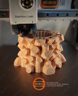 Tree Stump Pen Holder 3d model