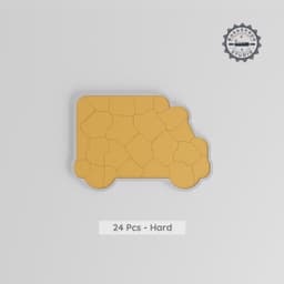 Ambulance Montessori Puzzle, 3-Level Learning Tray, 9/15/24 pcs, Emergency Van Outline, Educational 3D Print STL File PRODUCT_8097 3d model