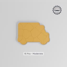 Ambulance Montessori Puzzle, 3-Level Learning Tray, 9/15/24 pcs, Emergency Van Outline, Educational 3D Print STL File PRODUCT_8097 3d model