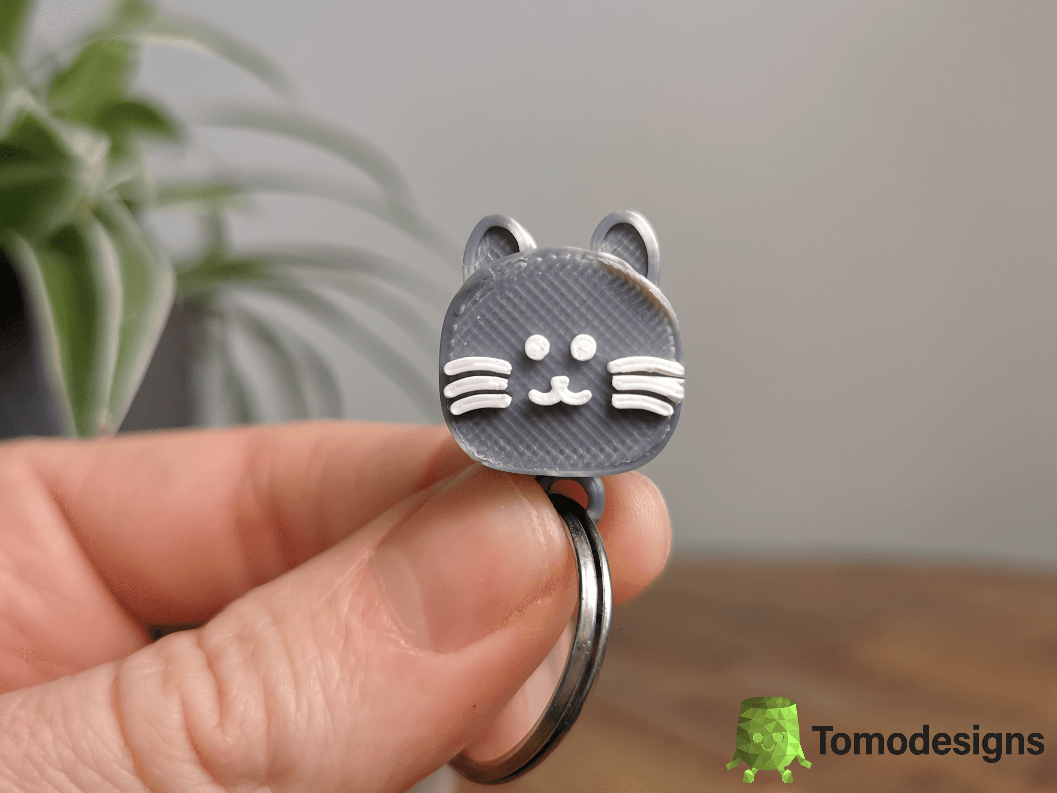 Mini Flip Cat Ears Keychain 3d model