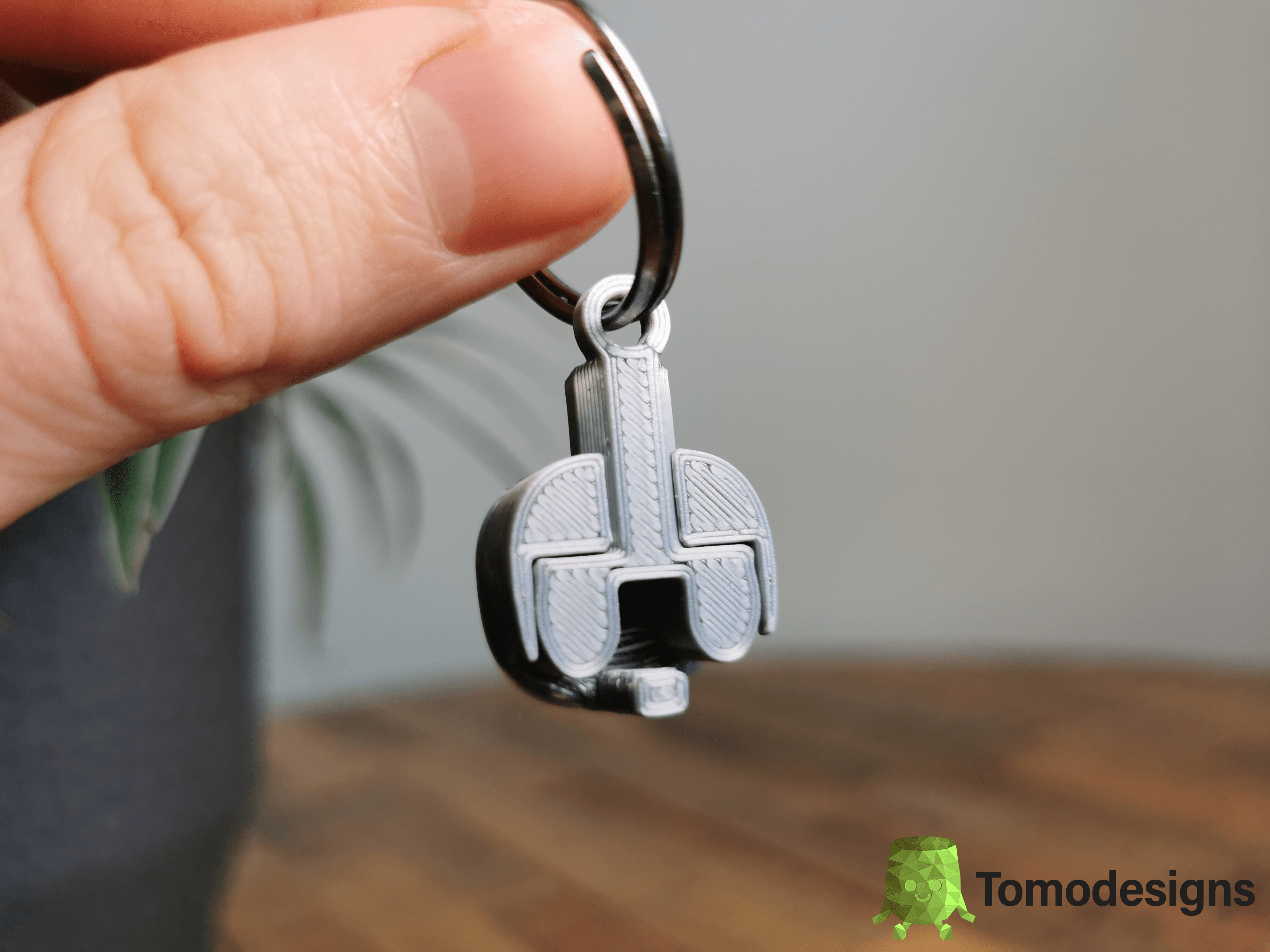 Mini Flip Cat Ears Keychain 3d model