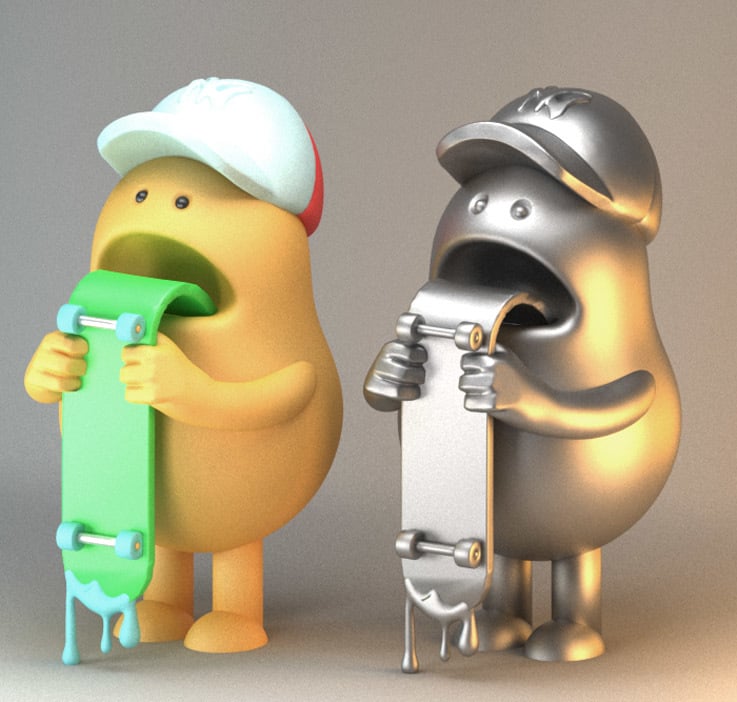 skate board kid 3d model