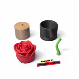 FLOWER SECRET - FLOWER WITH HIDDEN STORAGE / VALENTINES DAY / ANNIVERSARY DAY / MOTHERSDAY / DECOR 3d model