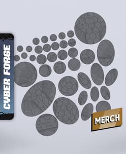Black Heresy Bases - With Free Cyberpunk Warhammer - 40k Sci-Fi Gift Ideas for RPG and Wargamers 3d model