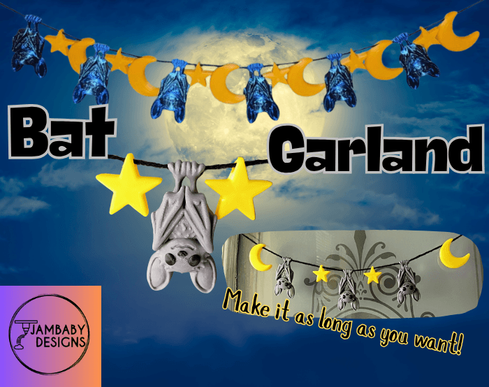 Bat Garland 3d model