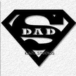 super dad wall art hero wall decor for fathers day 3d model