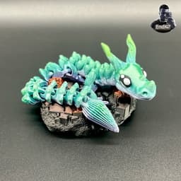 Graceful Dragon - Articulated - Print in Place - No Supports - Flexi - Fantasy 3d model